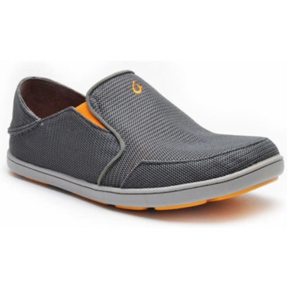 OluKai Nohea Mesh Slip On Shoes Gray Loafers Travel Mens 12 EU 45